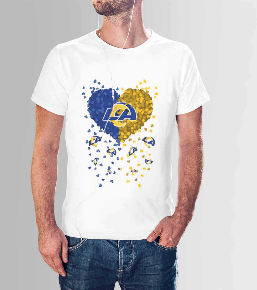 Los Angeles Rams Heart Logo 2026 Football Fanwear T-Shirt