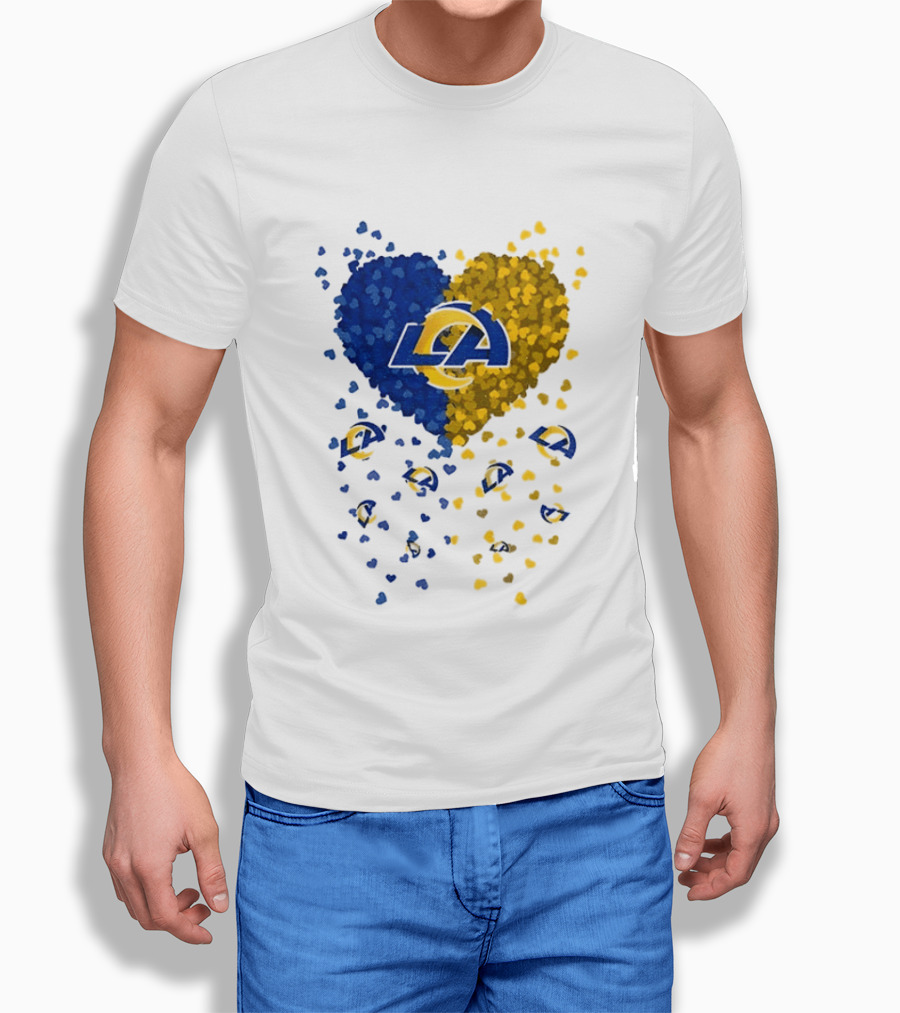 Los Angeles Rams Heart Logo 2026 Football Fanwear T-Shirt