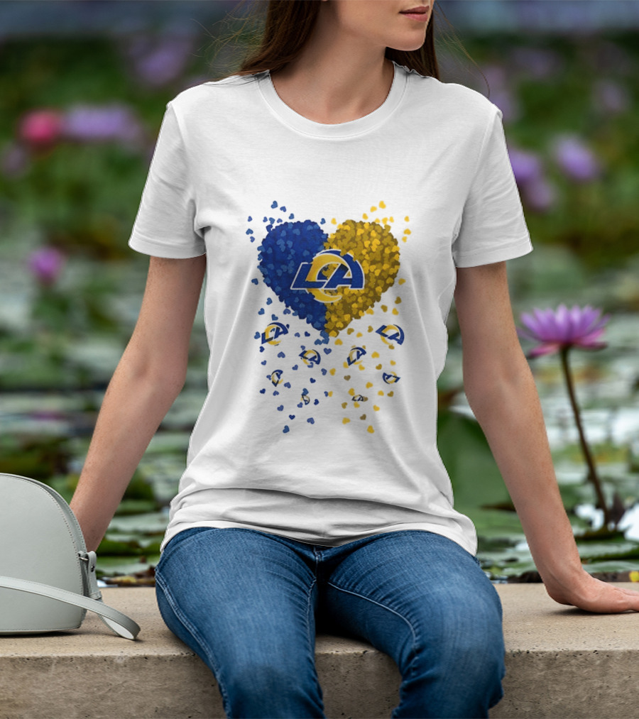 Los Angeles Rams Heart Logo 2026 Football Fanwear T-Shirt