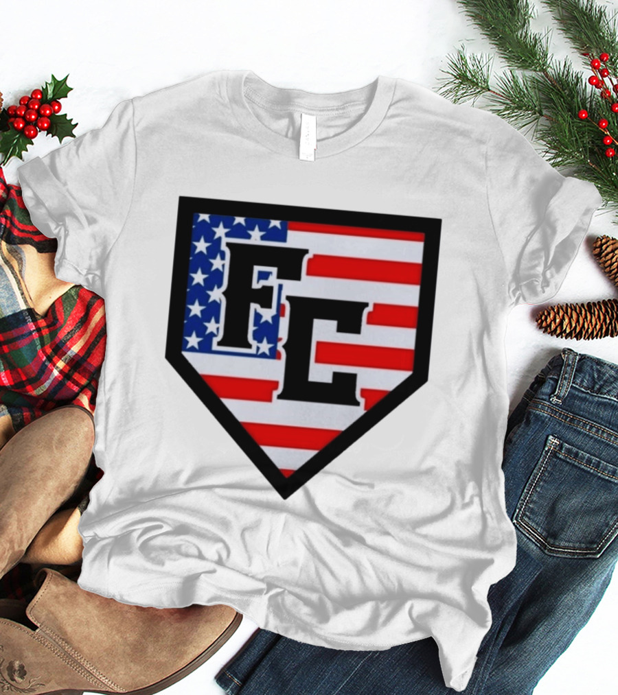 FC Patriotic Home Plate USA Flag White Regular 5000 T-Shirt