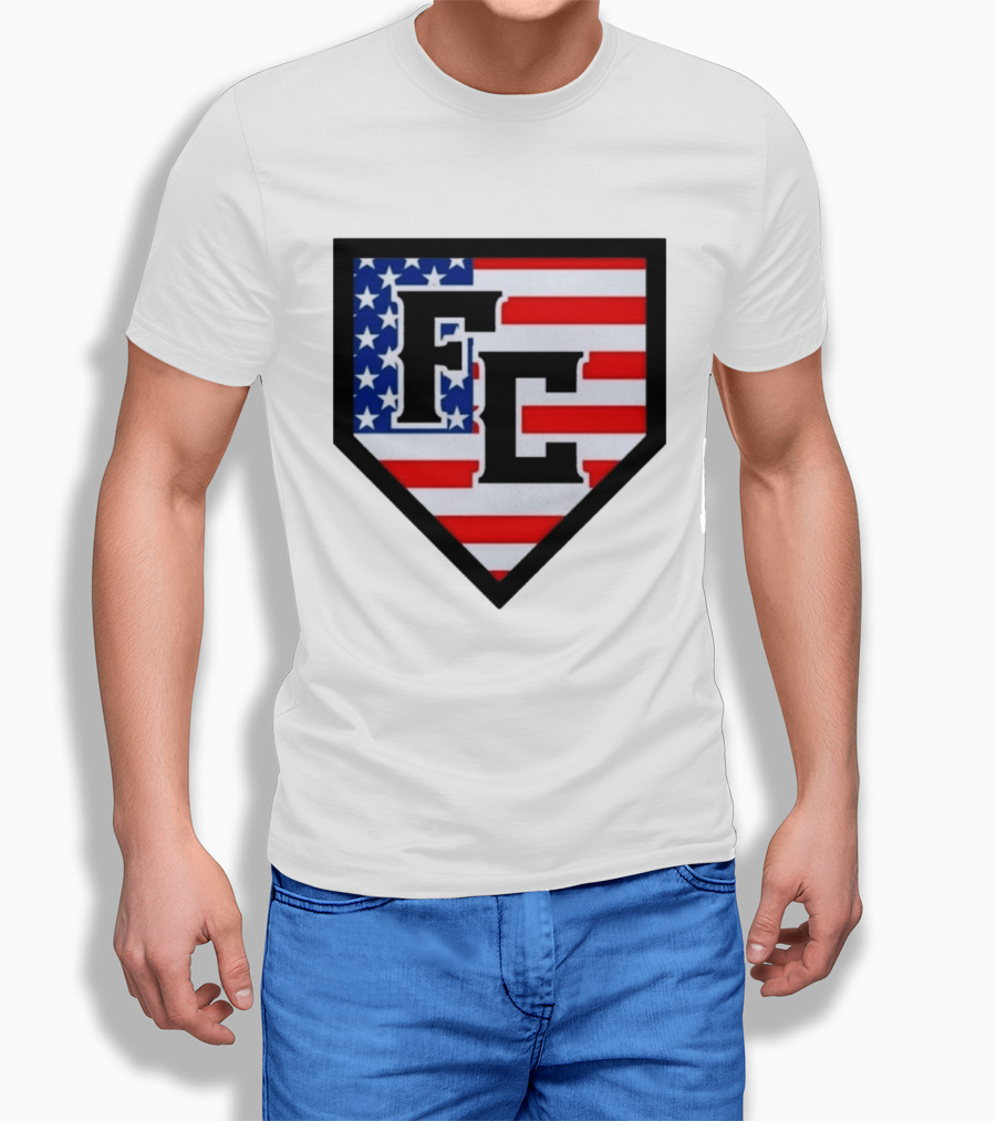 FC Patriotic Home Plate USA Flag White Regular 5000 T-Shirt