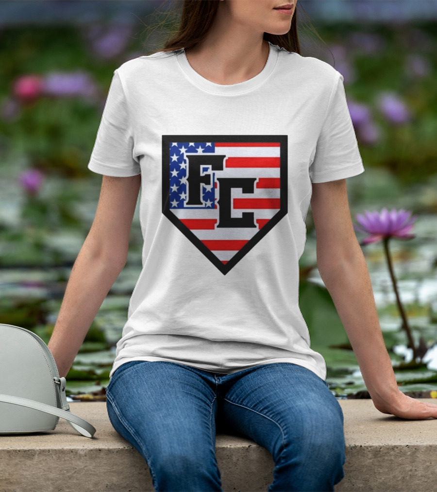 FC Patriotic Home Plate USA Flag White Regular 5000 T-Shirt