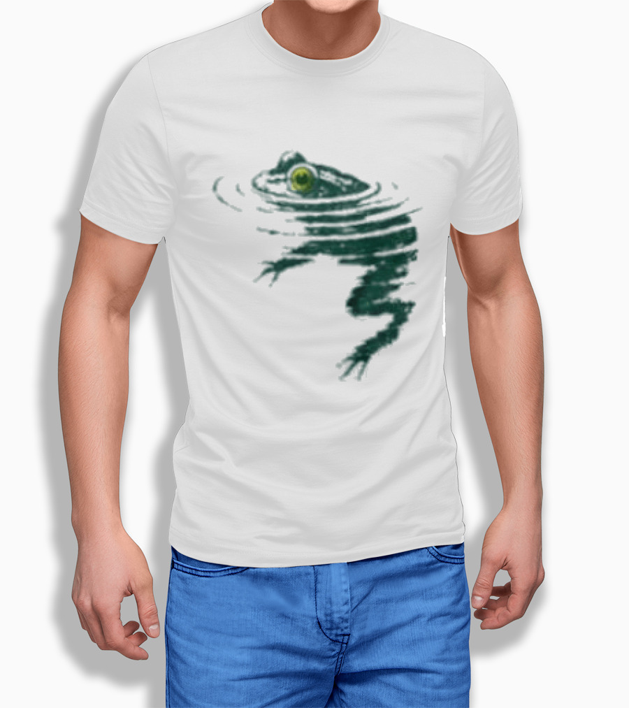 Frog Swimming Ripples In Water T-Shirt