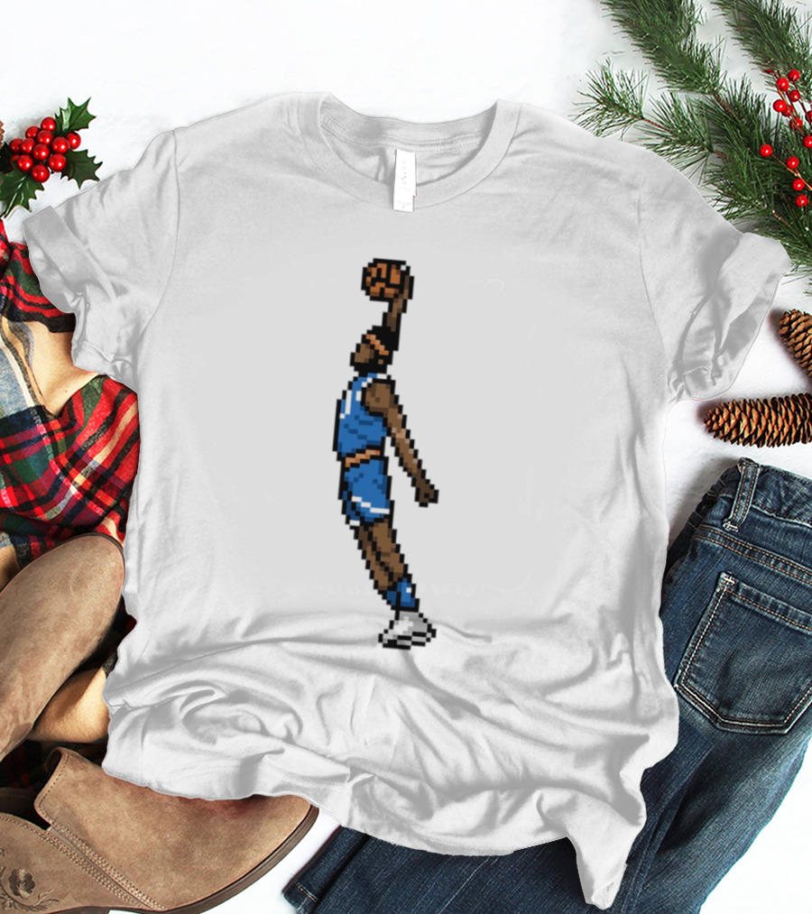 Mitchell Robinson Return Of The Mitch New York Knicks 8 Bit Retro Basketball Dunk T-Shirt