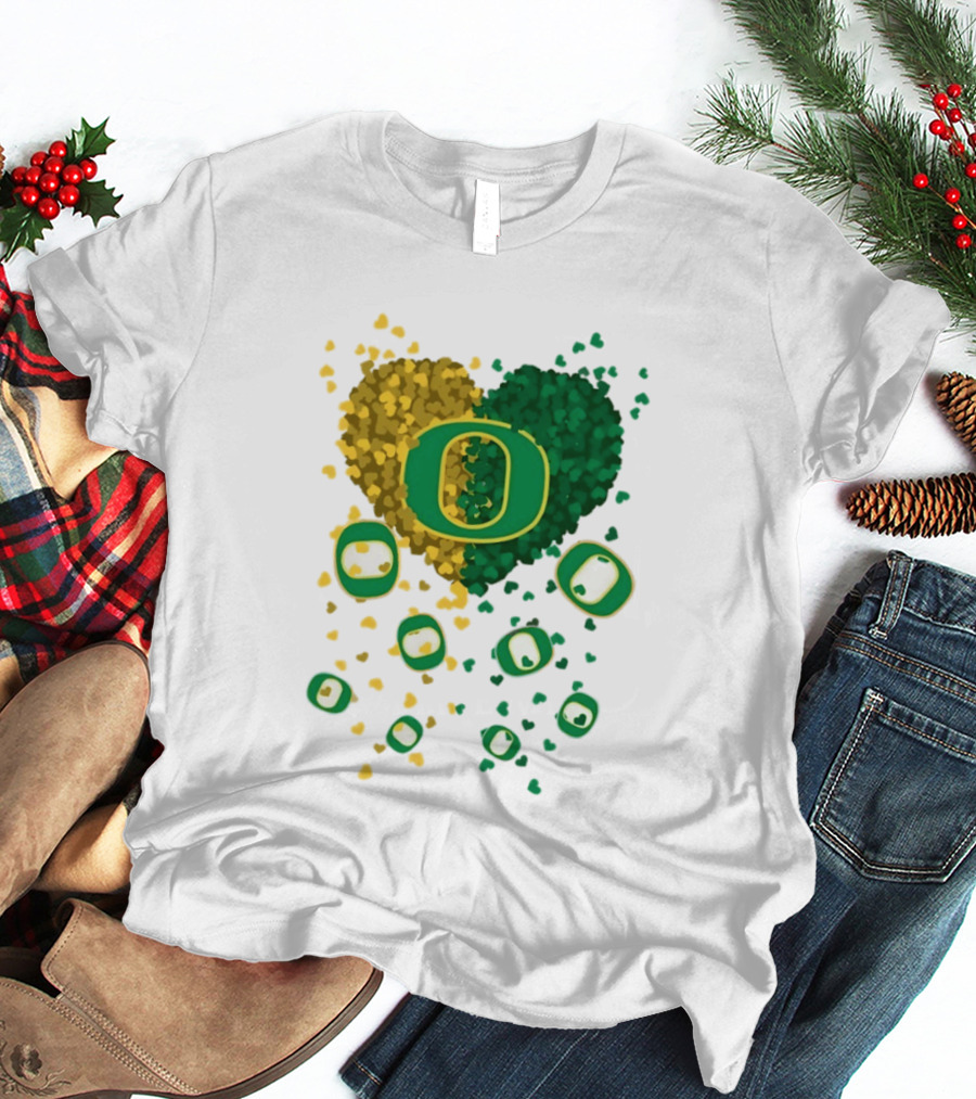 Oregon Ducks Football Heart 2026 T-Shirt
