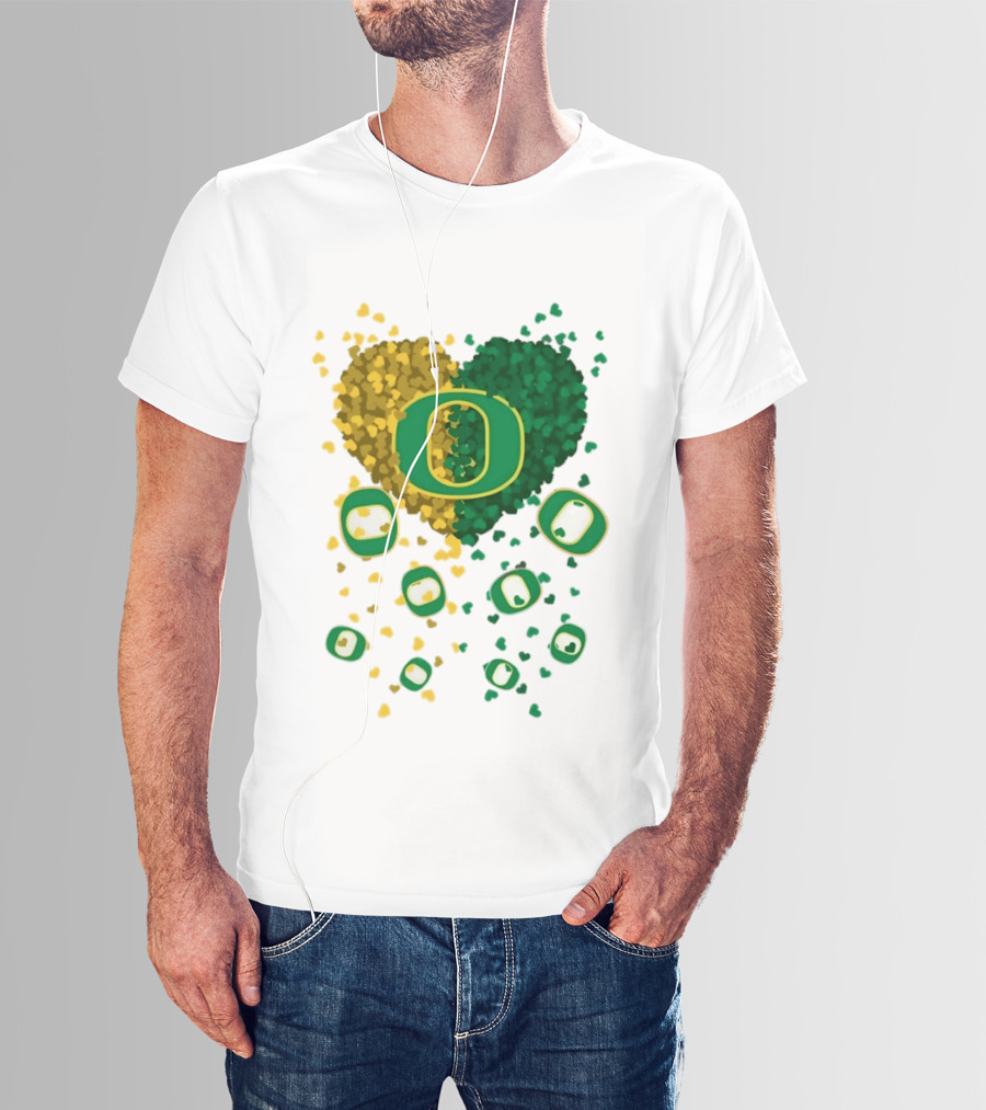 Oregon Ducks Football Heart 2026 T-Shirt