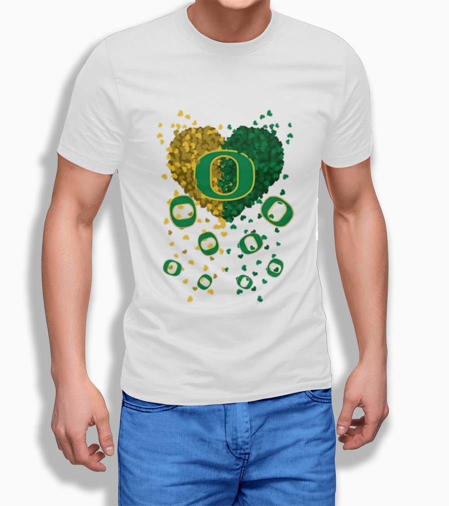 Oregon Ducks Football Heart 2026 T-Shirt