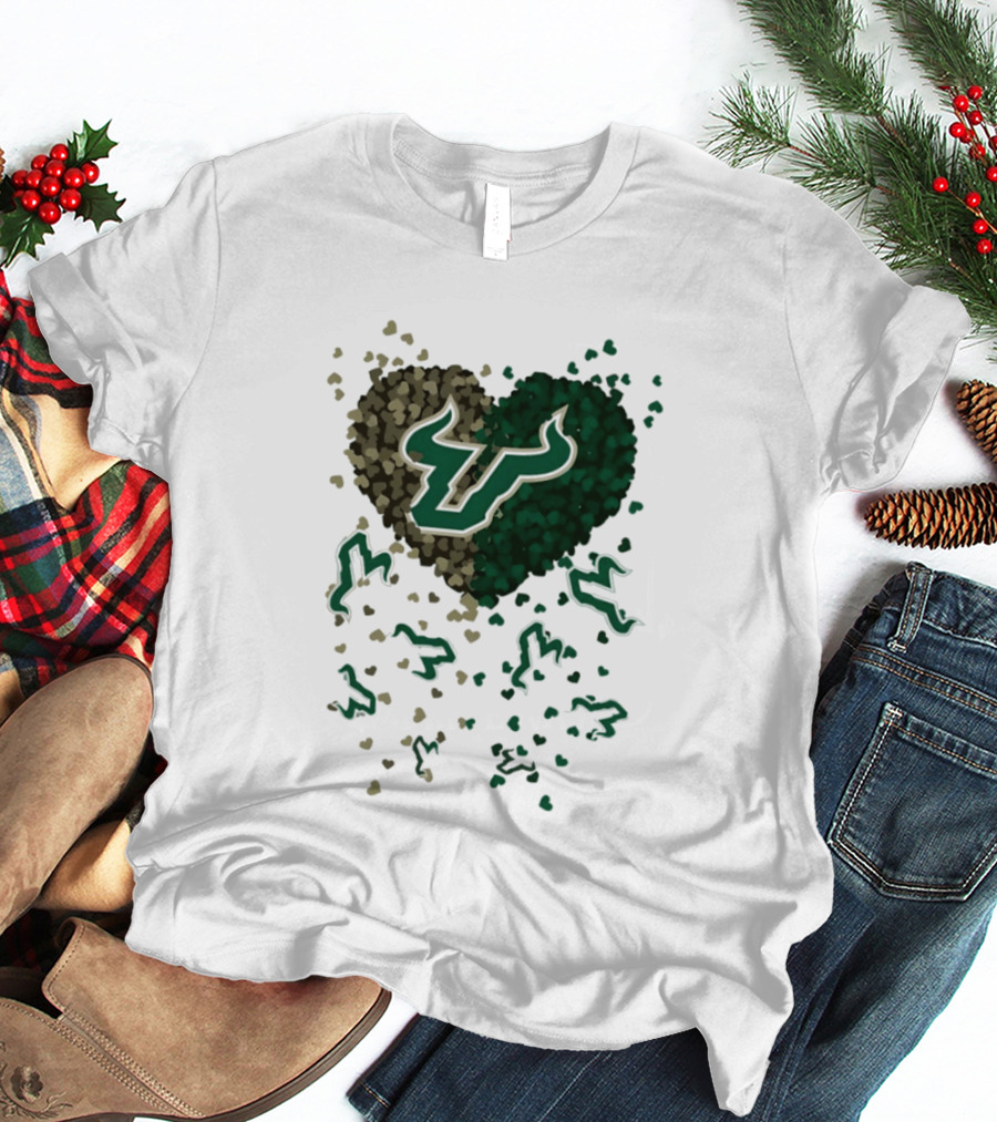 Heart Of South Florida Bulls 2026 Camo Green Bulls Fans T-Shirt
