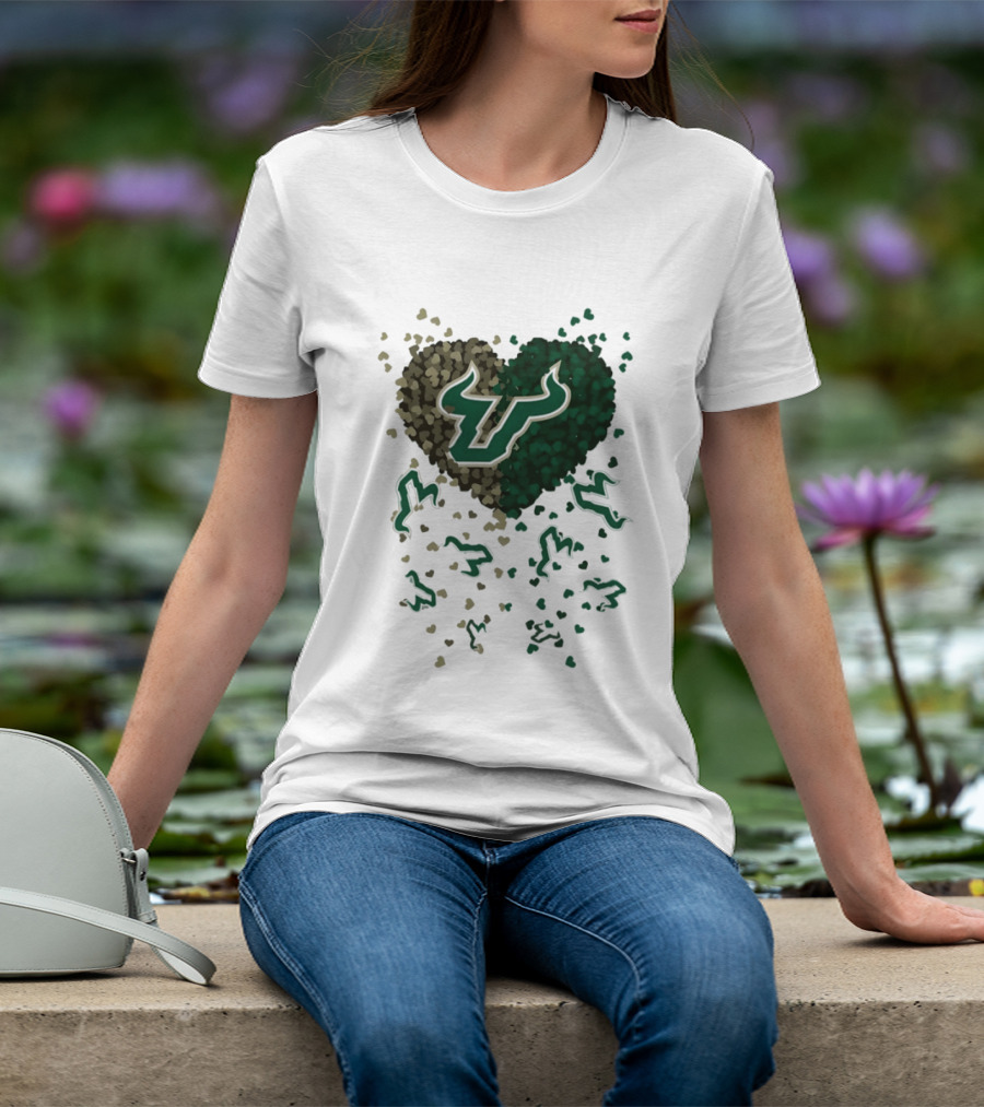 Heart Of South Florida Bulls 2026 Camo Green Bulls Fans T-Shirt