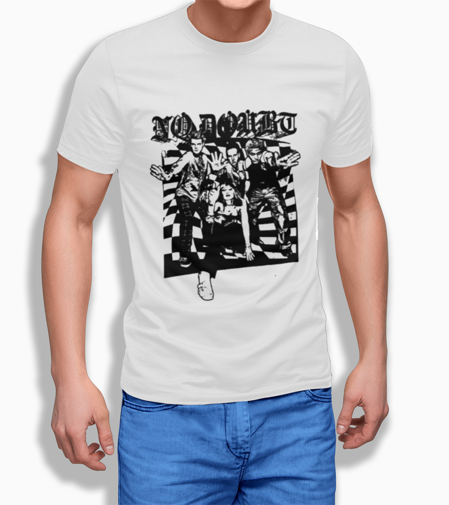 No Doubt Las Vegas Tour 2026 Checkered Band T-Shirt