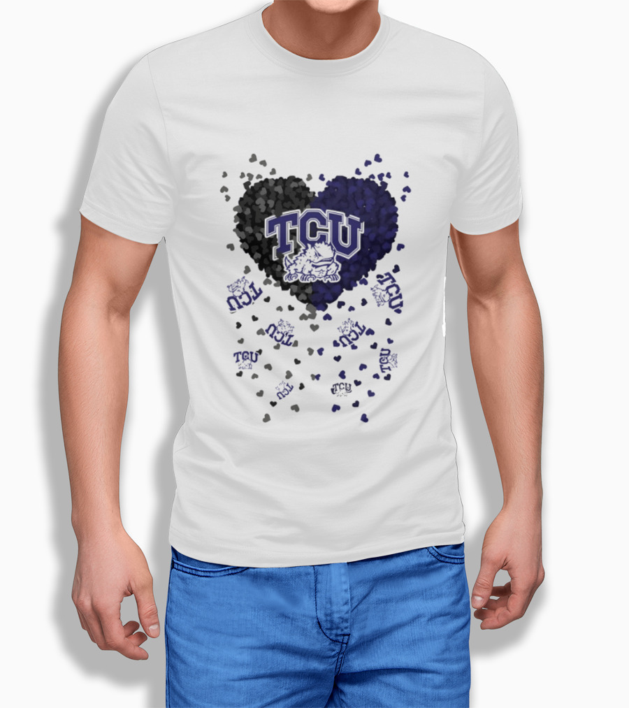 TCU Horned Frogs Heart Football 2026 T-Shirt