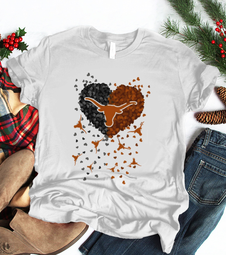 Heart Of Texas Longhorns Football 2026 Iconic Longhorn Logo Texas Pride T-Shirt