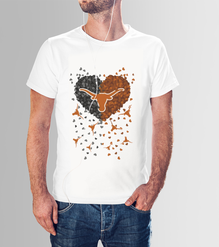 Heart Of Texas Longhorns Football 2026 Iconic Longhorn Logo Texas Pride T-Shirt