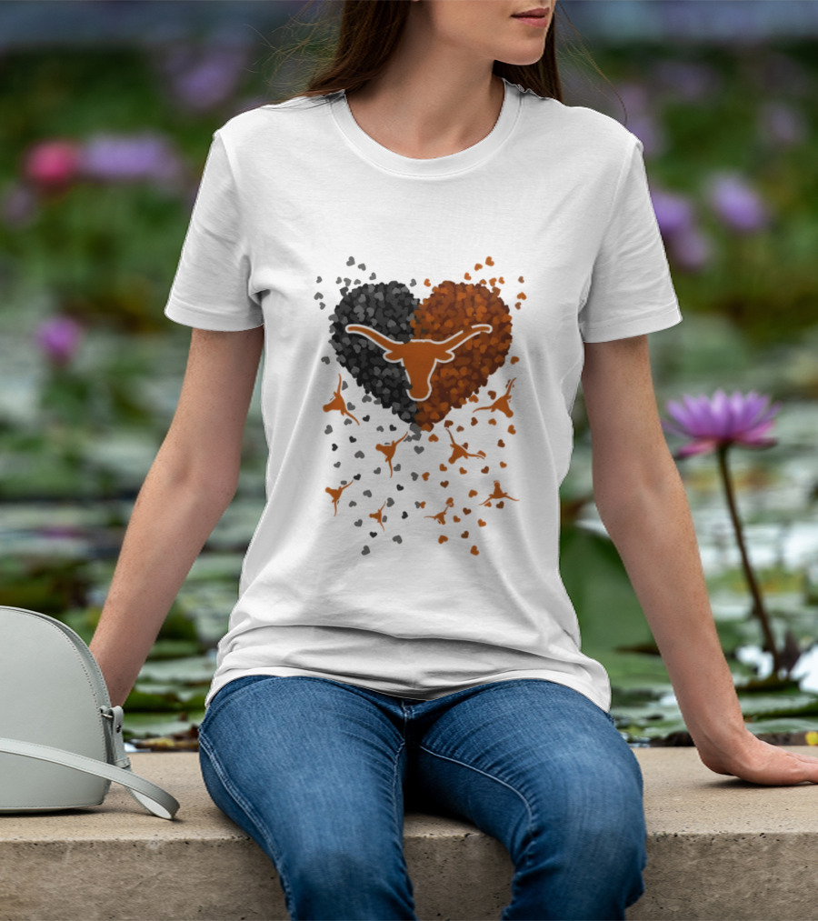 Heart Of Texas Longhorns Football 2026 Iconic Longhorn Logo Texas Pride T-Shirt