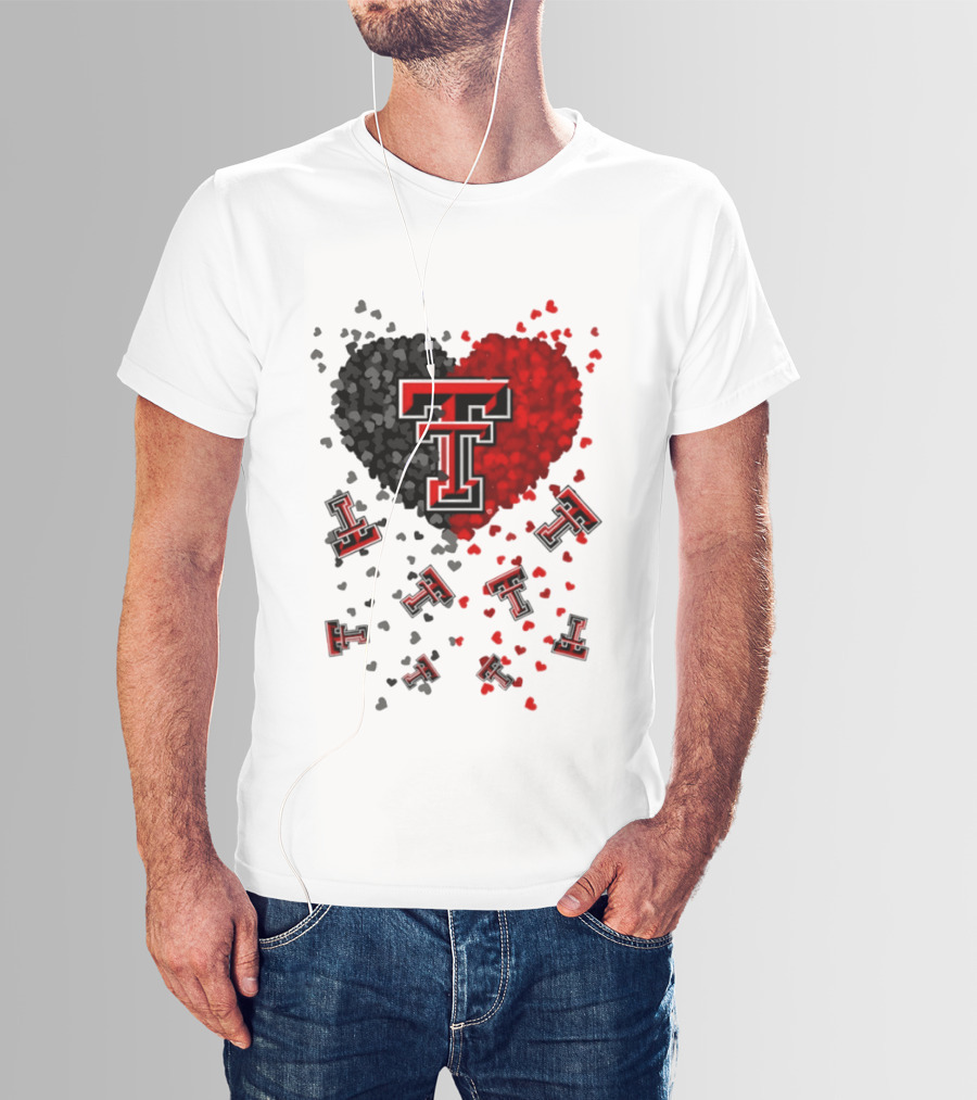Texas Tech Red Raiders Heart 2026 Football Fan Gear T-Shirt
