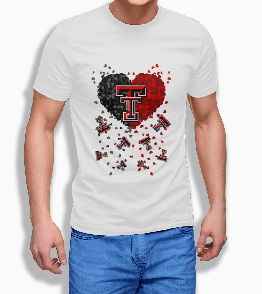 Texas Tech Red Raiders Heart 2026 Football Fan Gear T-Shirt