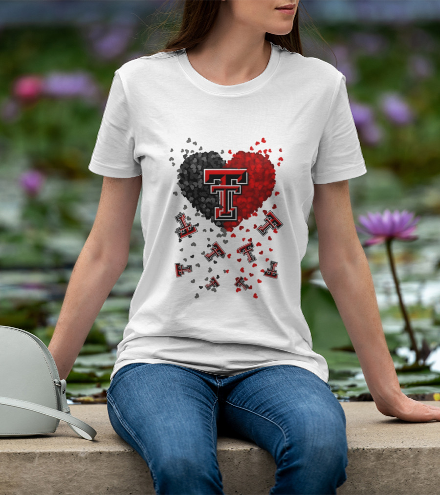 Texas Tech Red Raiders Heart 2026 Football Fan Gear T-Shirt