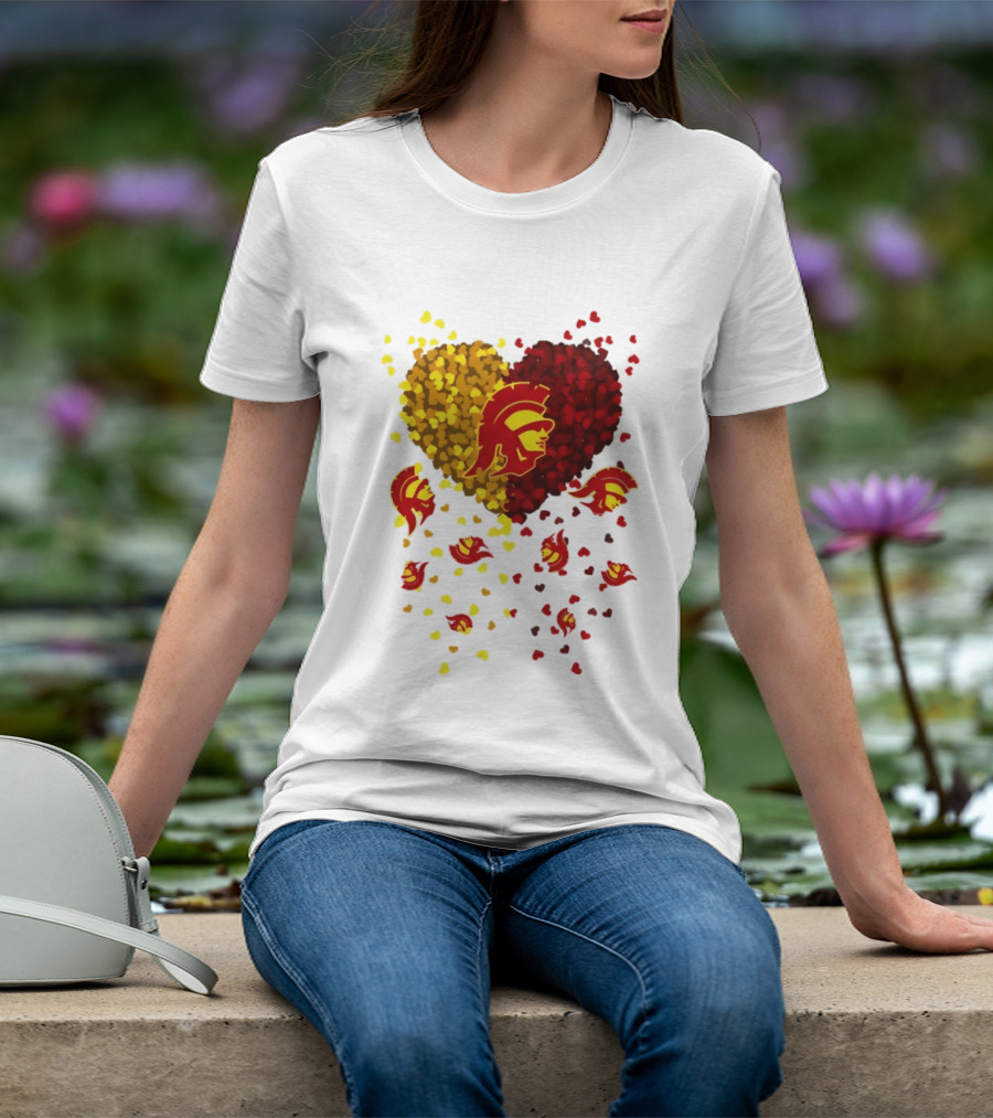 USC Trojans Heart Football 2026 Fan T-Shirt