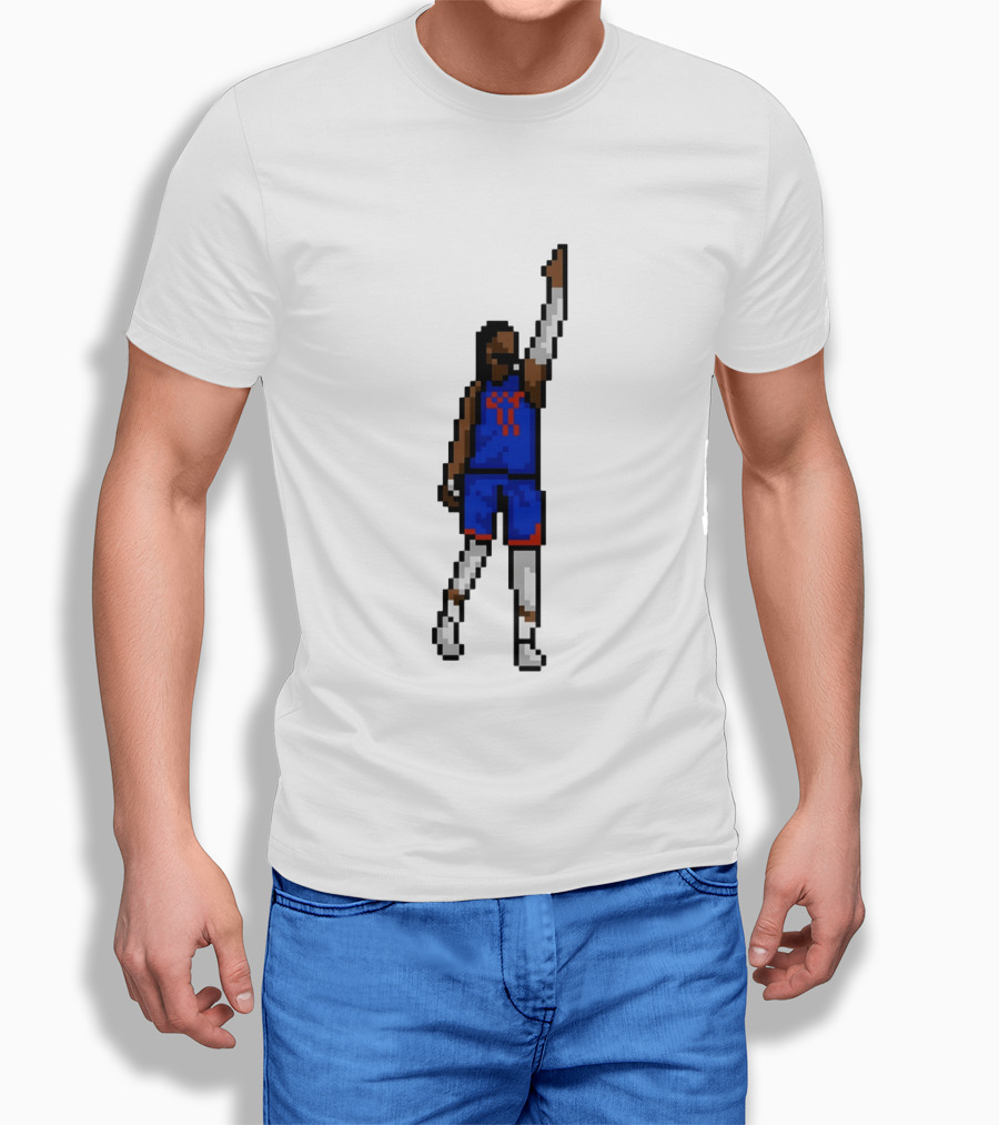 Jalen Brunson Clutch Pixel Art New York Knicks Basketball T-Shirt