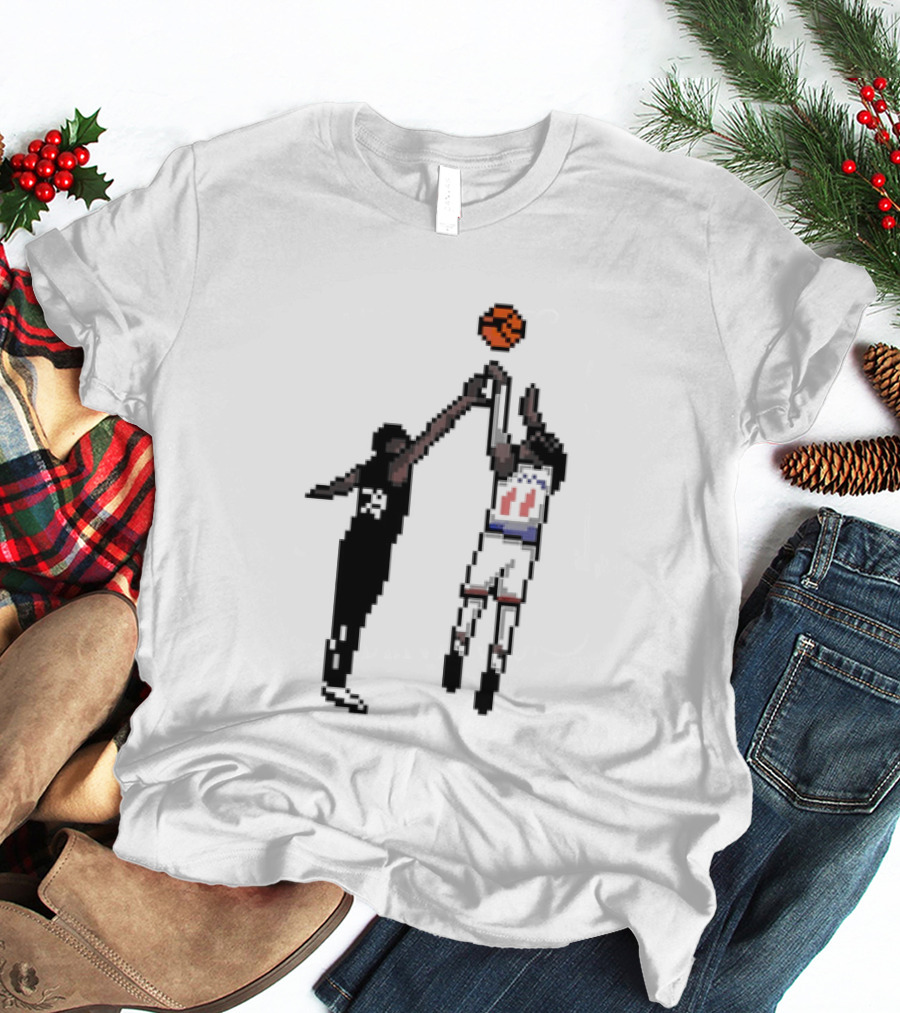 Jalen Brunson New York Knicks 8bit Basketball Action T-Shirt