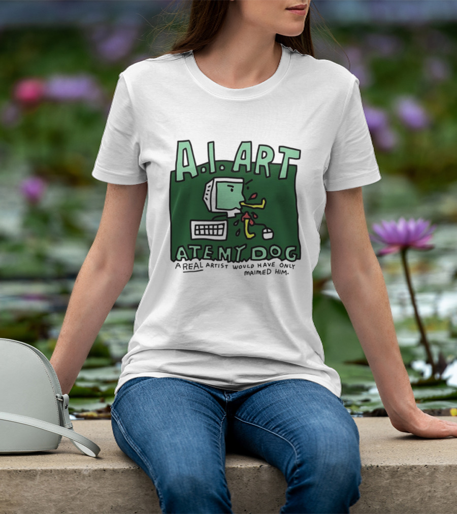 A.I. Art Ate My Dog A Real Artist Would Have Only Maimed Him T-Shirt