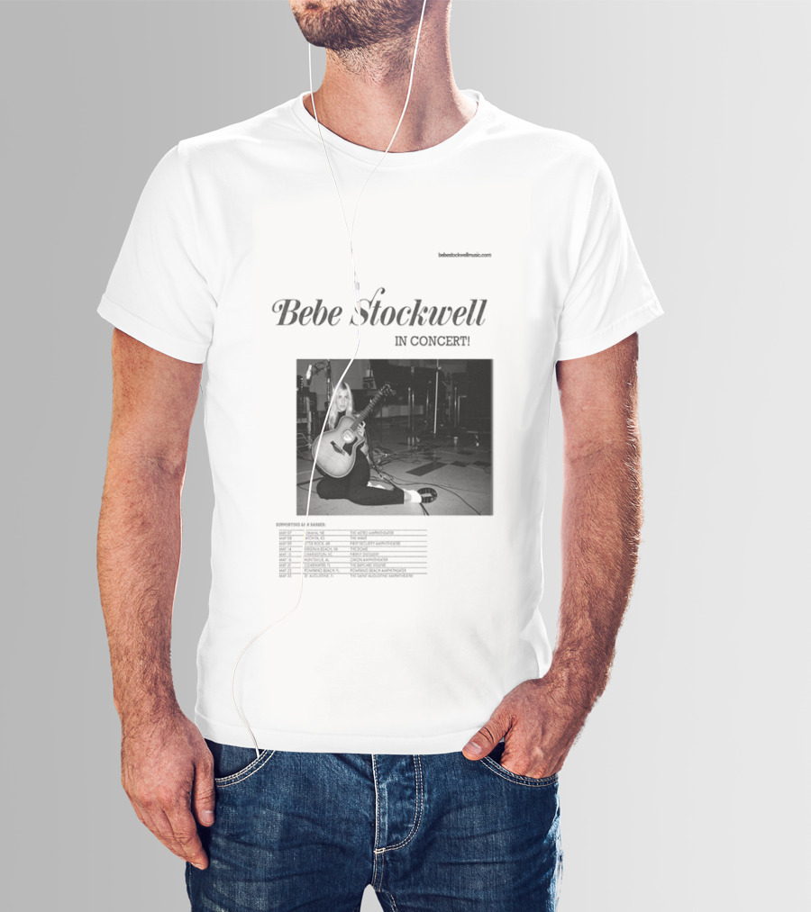 Bebe Stockwell In Concert Tour 2026 Dates Featuring Sam Barber T-Shirt
