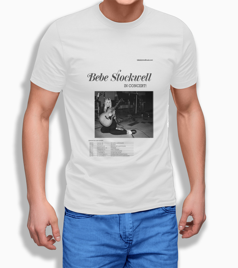 Bebe Stockwell In Concert Tour 2026 Dates Featuring Sam Barber T-Shirt