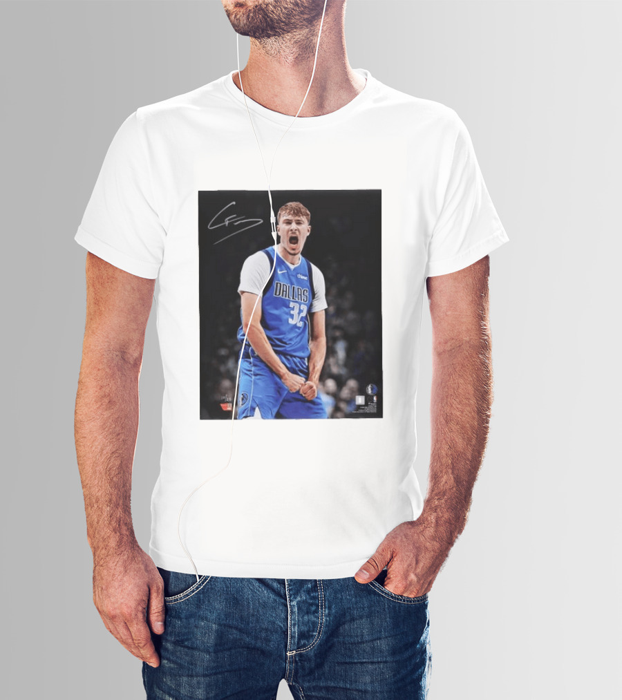 Cooper Flagg Dallas Mavericks Autographed Memorabilia NBA Collectible T-Shirt