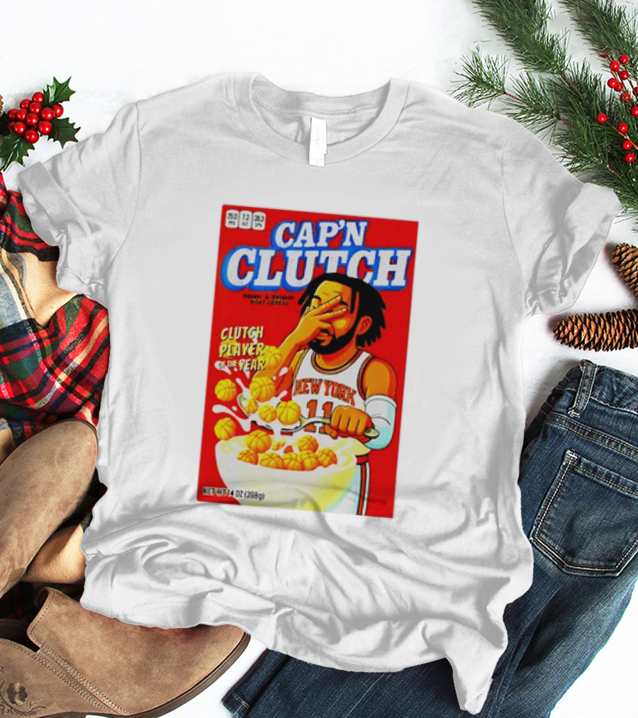 Cap'n Clutch New York Knicks Clutch Player Of The Year Cereal Box T-Shirt