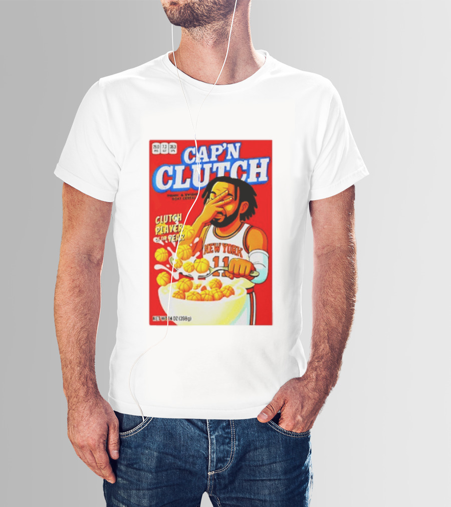 Cap'n Clutch New York Knicks Clutch Player Of The Year Cereal Box T-Shirt