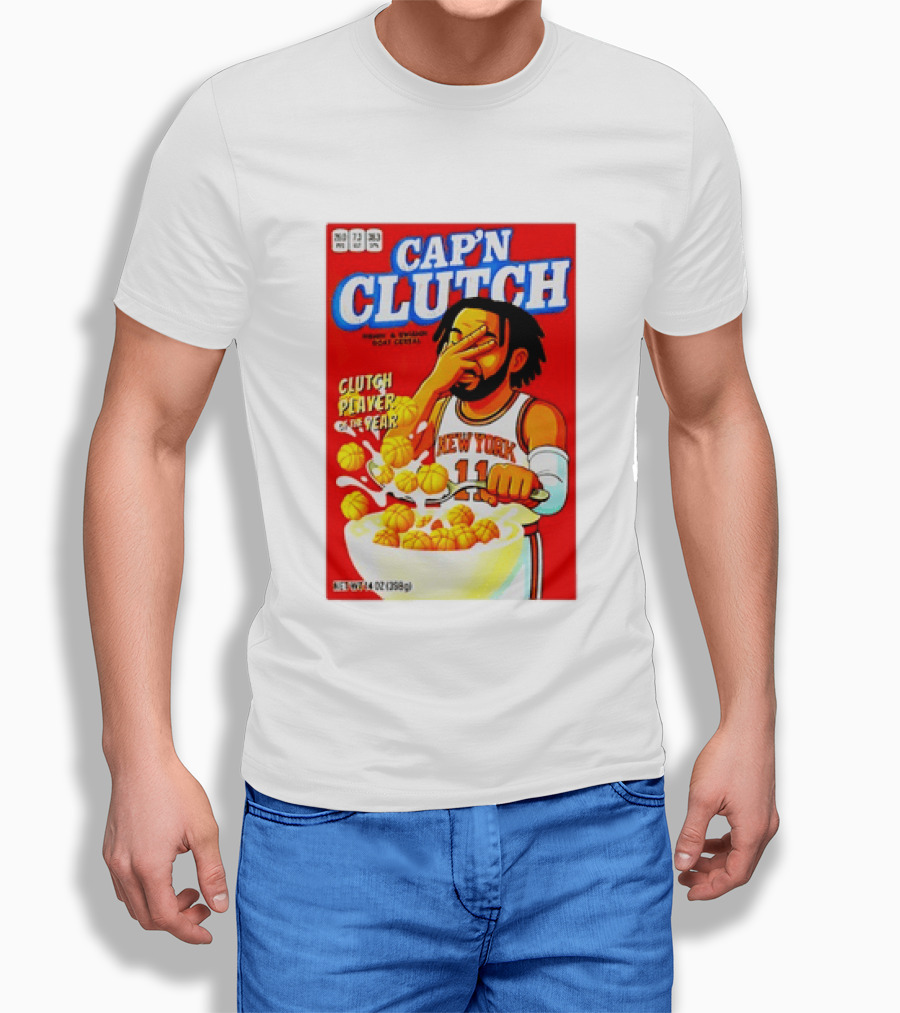 Cap'n Clutch New York Knicks Clutch Player Of The Year Cereal Box T-Shirt