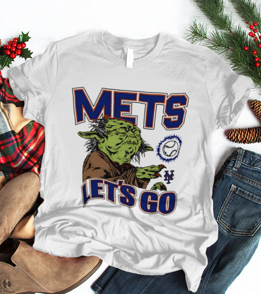 New York Mets Yoda Collaboration Let's Go Star Wars MLB T-Shirt