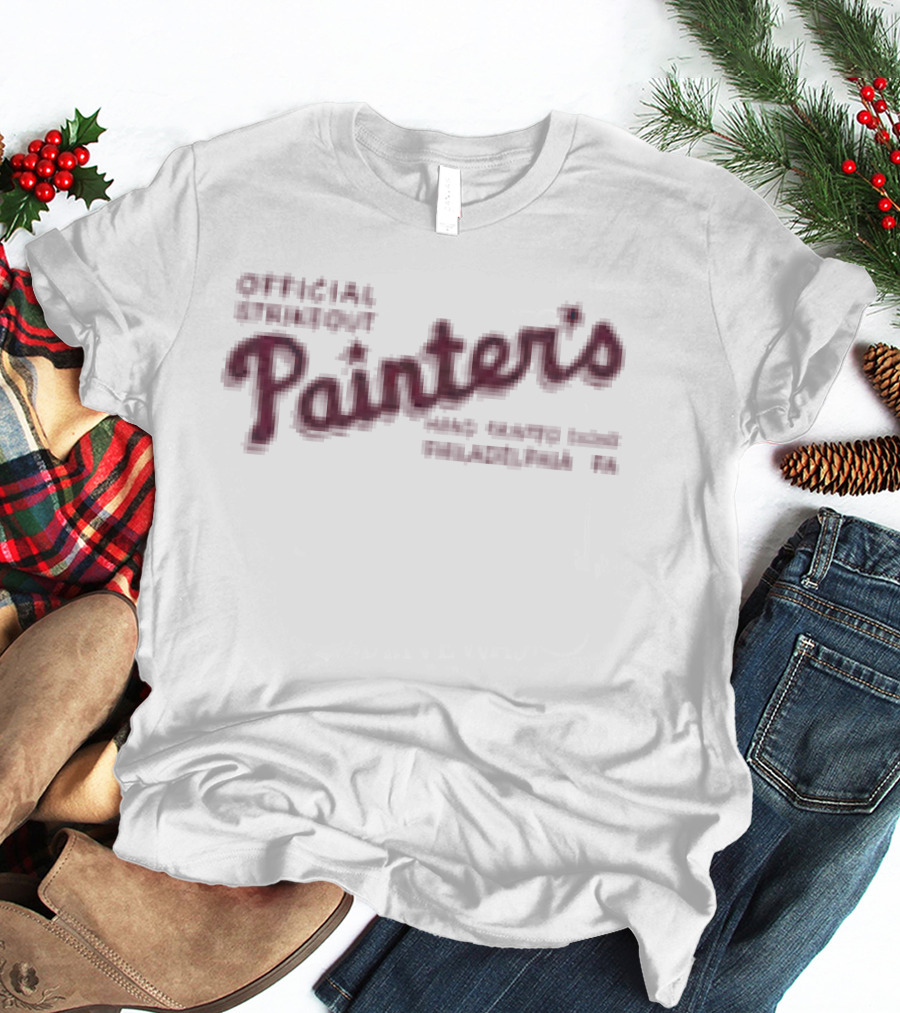 Phillies Strikeout Official Painter's Hand Painted Signs Philadelphia PA T-Shirt