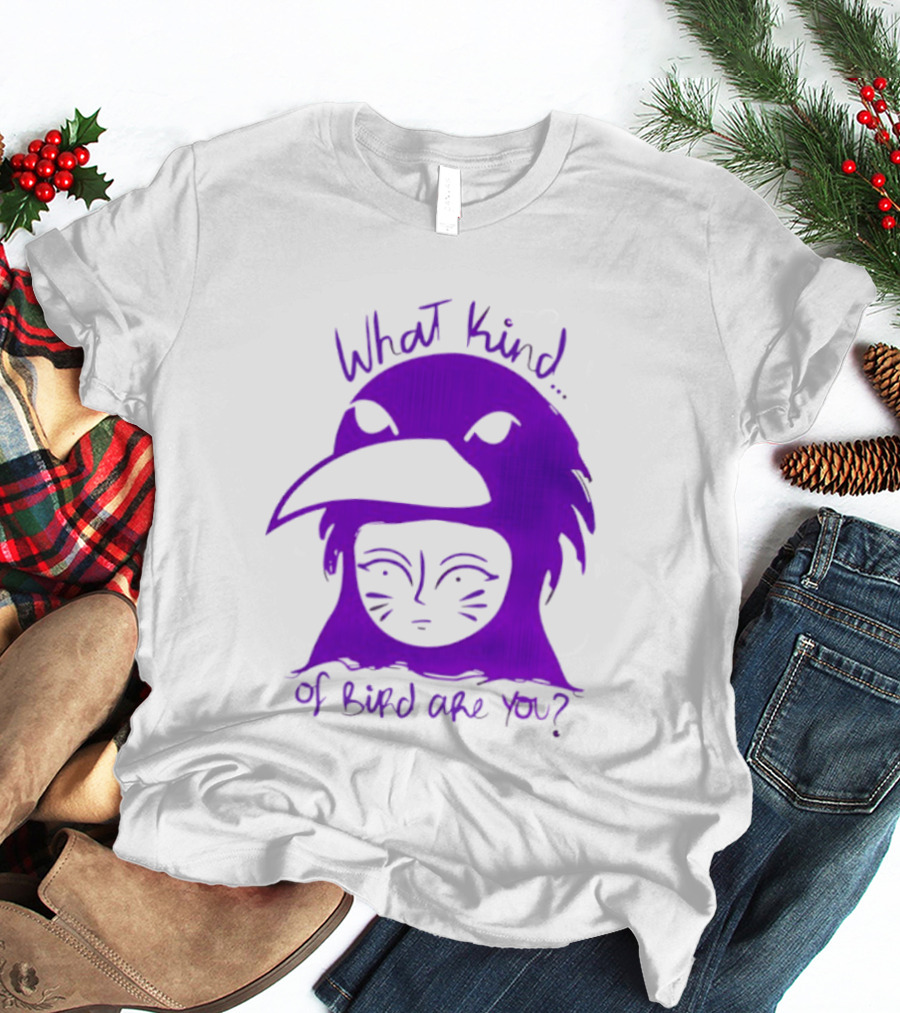Moonrise Kingdom What Kind Of Bird Are You Purple Drawing T-Shirt