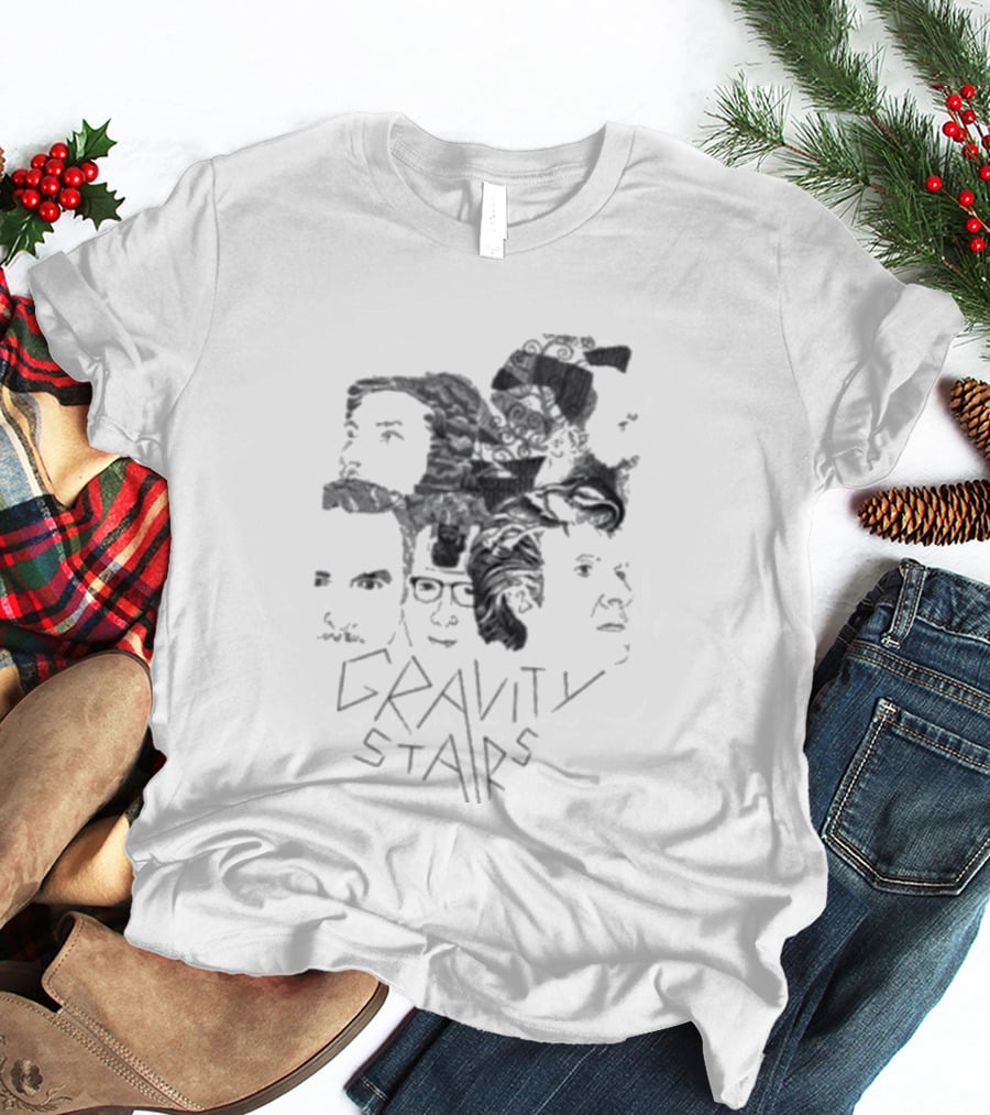 Crowded House Gravity Stairs Tour Faces Montage T-Shirt