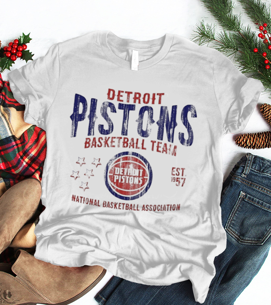Detroit Pistons Basketball Team Est 1957 National Basketball Association T-Shirt