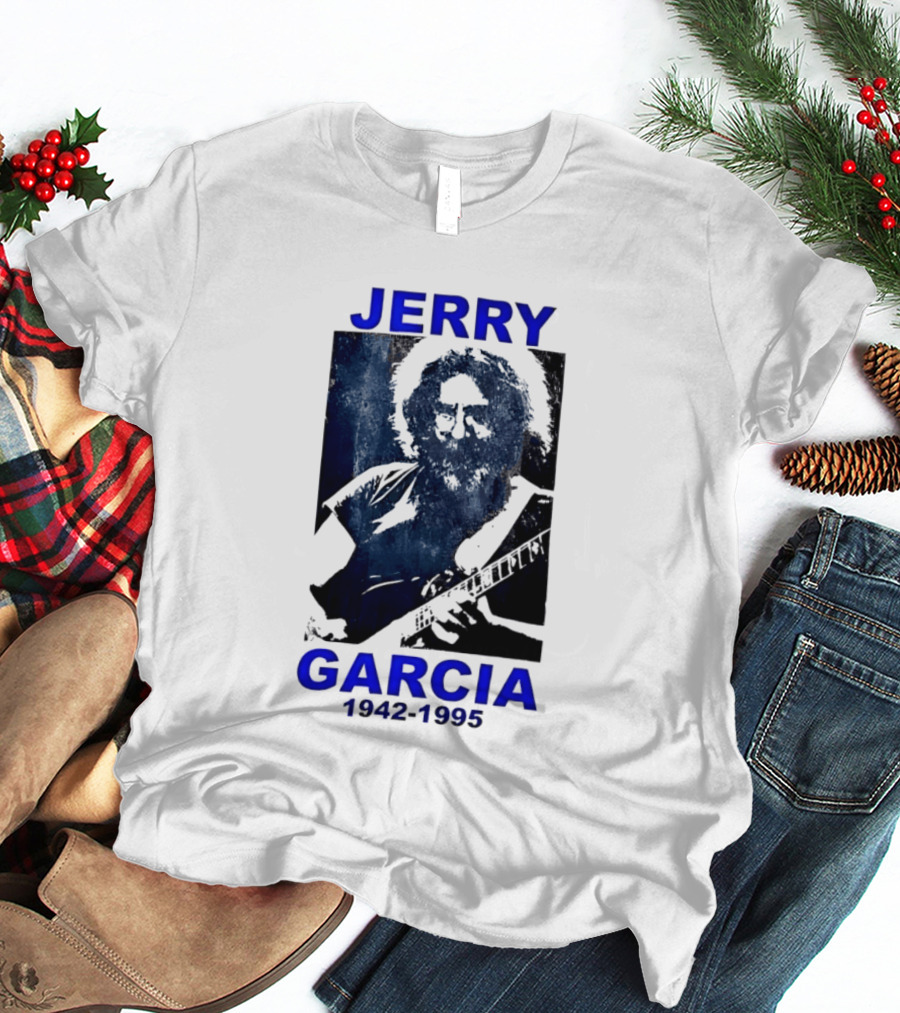 Jerry Garcia 1942 1995 Image With Guitar T-Shirt