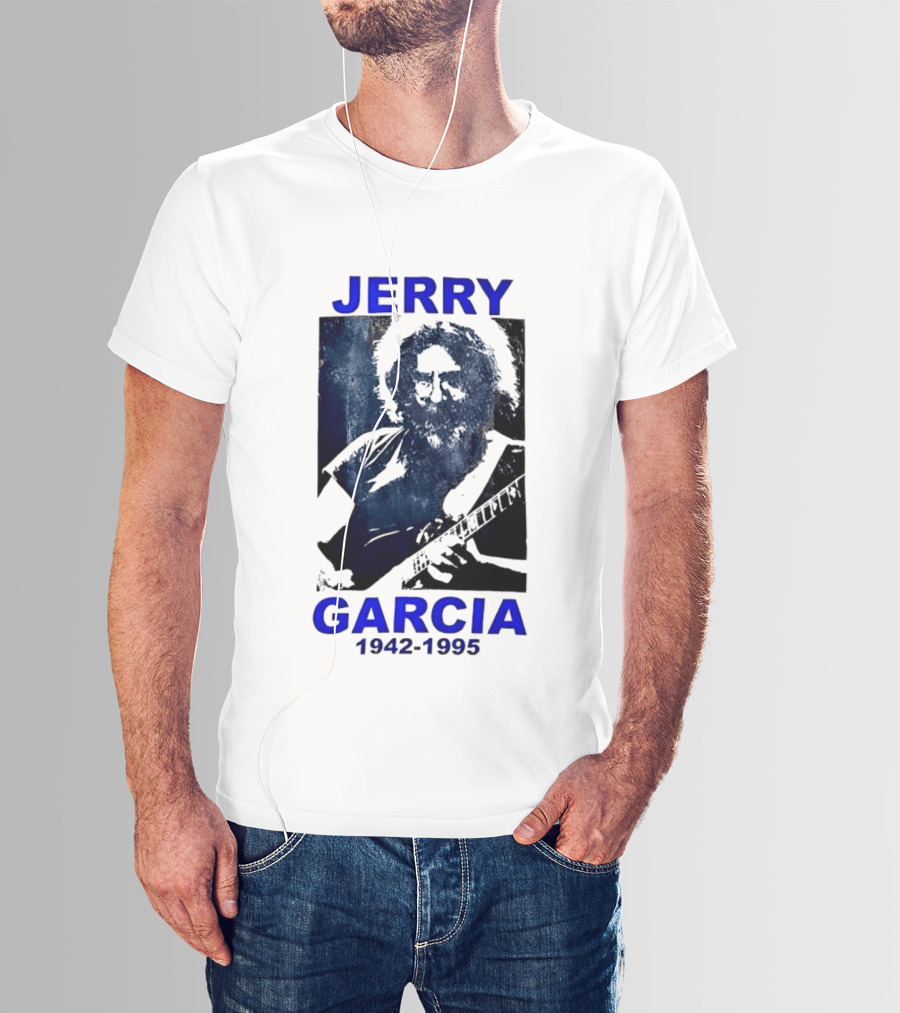 Jerry Garcia 1942 1995 Image With Guitar T-Shirt
