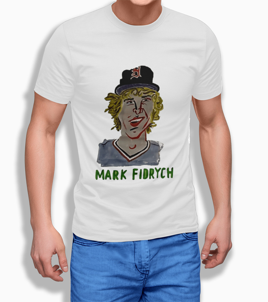 Mark Fidrych Detroit Tigers Vintage Baseball Legend T-Shirt