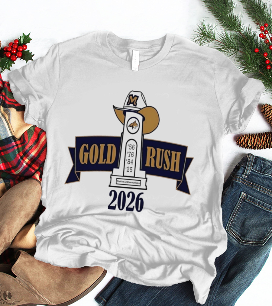 Montana State Bobcats Gold Rush 2026 Memorial Bell Cathedral T-Shirt