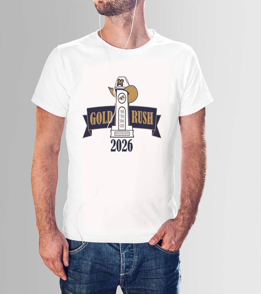 Montana State Bobcats Gold Rush 2026 Memorial Bell Cathedral T-Shirt