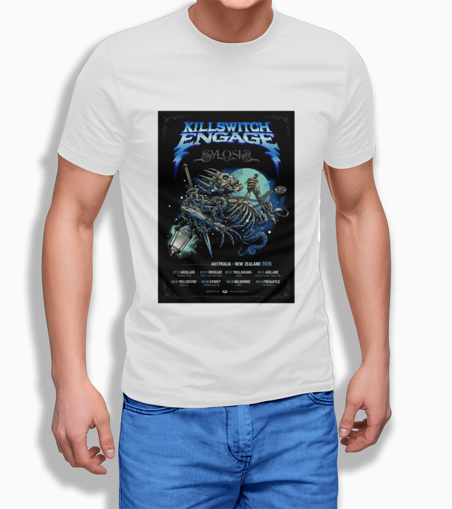 Killswitch Engage Sylosis Australia New Zealand Tour 2026 Concert Dates T-Shirt