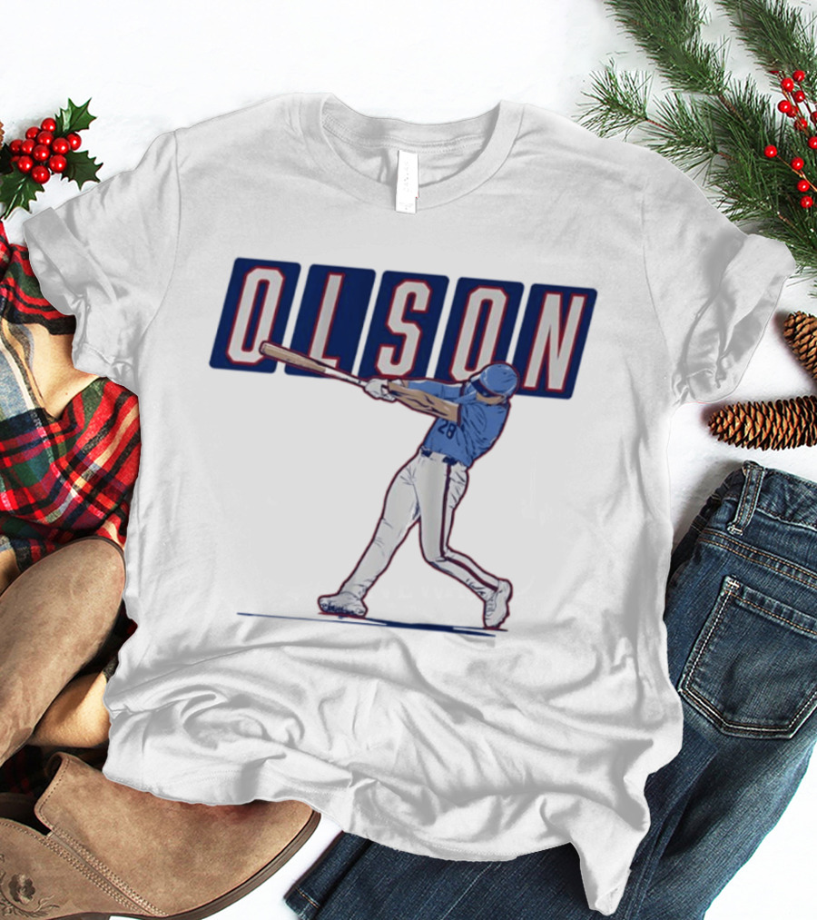 Olson 28 ATL Slugger Swing For Atlanta Braves Baseball Fans T-Shirt