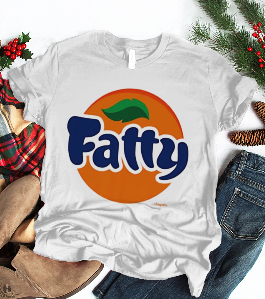Fatty Fanta Bold Text Orange Circle T-Shirt