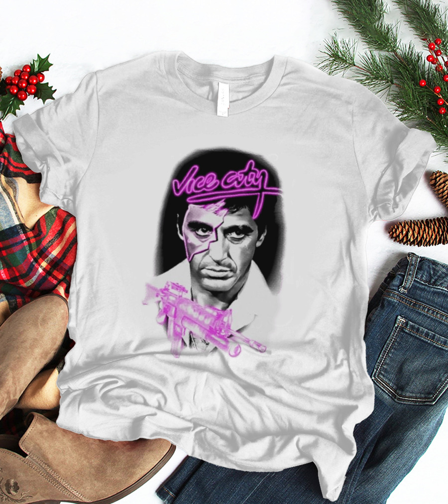 Vice City Tony Montana Scarface Neon T-Shirt