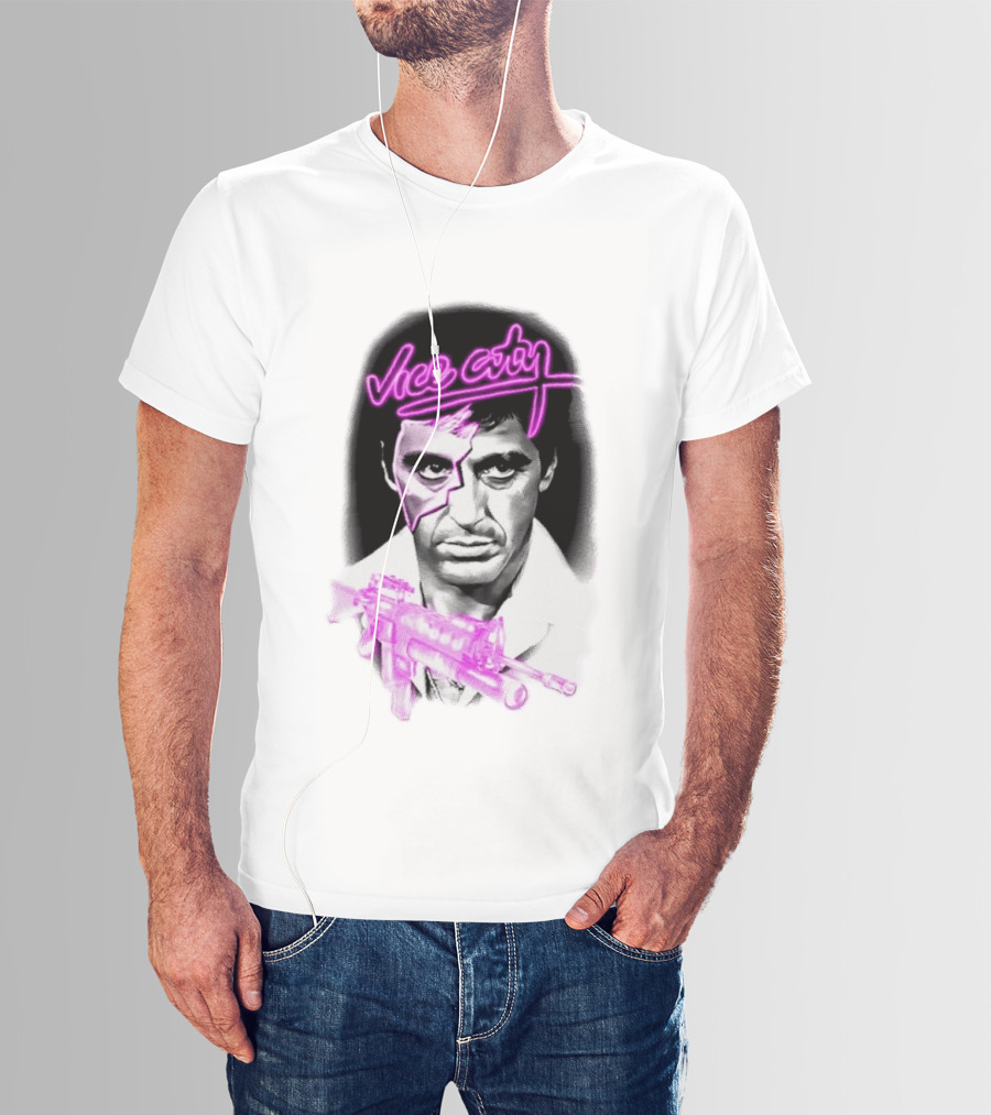 Vice City Tony Montana Scarface Neon T-Shirt