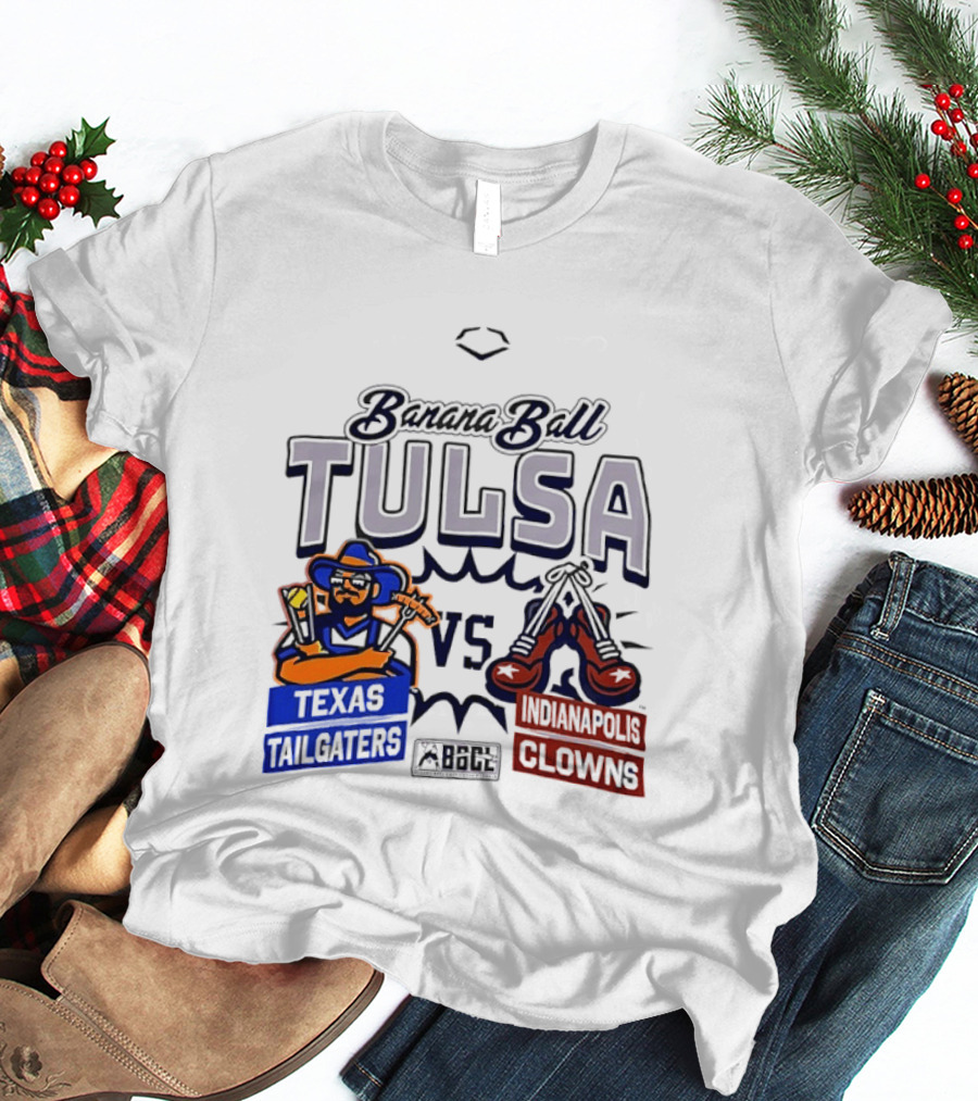 Banana Ball Tulsa Texas Tailgaters Vs Indianapolis Clowns T-Shirt