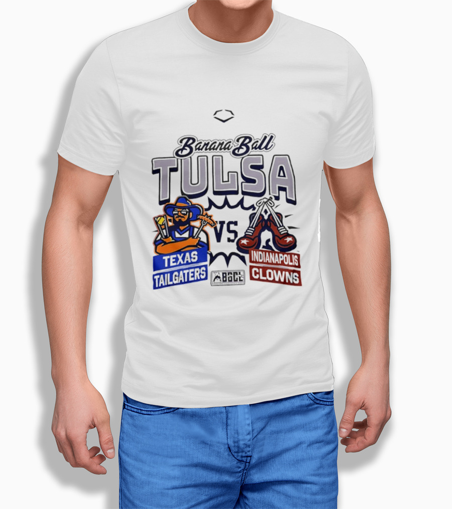Banana Ball Tulsa Texas Tailgaters Vs Indianapolis Clowns T-Shirt
