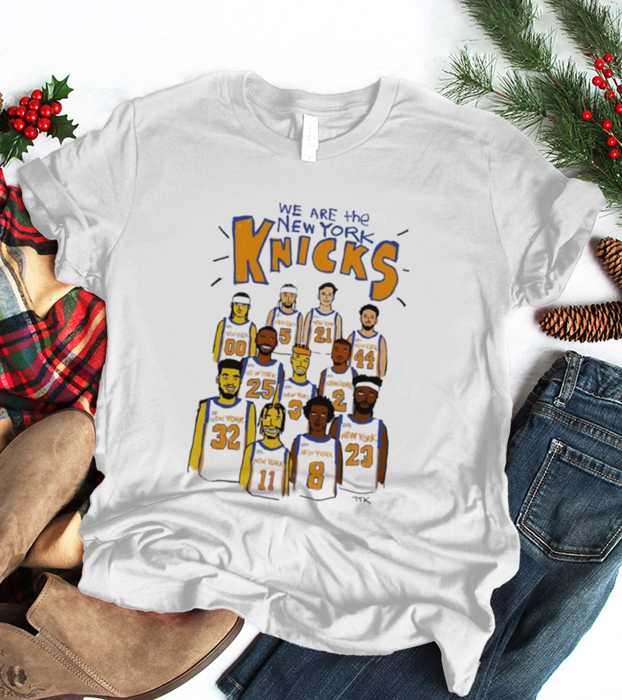 We Are The New York Knicks Players Basketball Doodle Team Roster T-Shirt