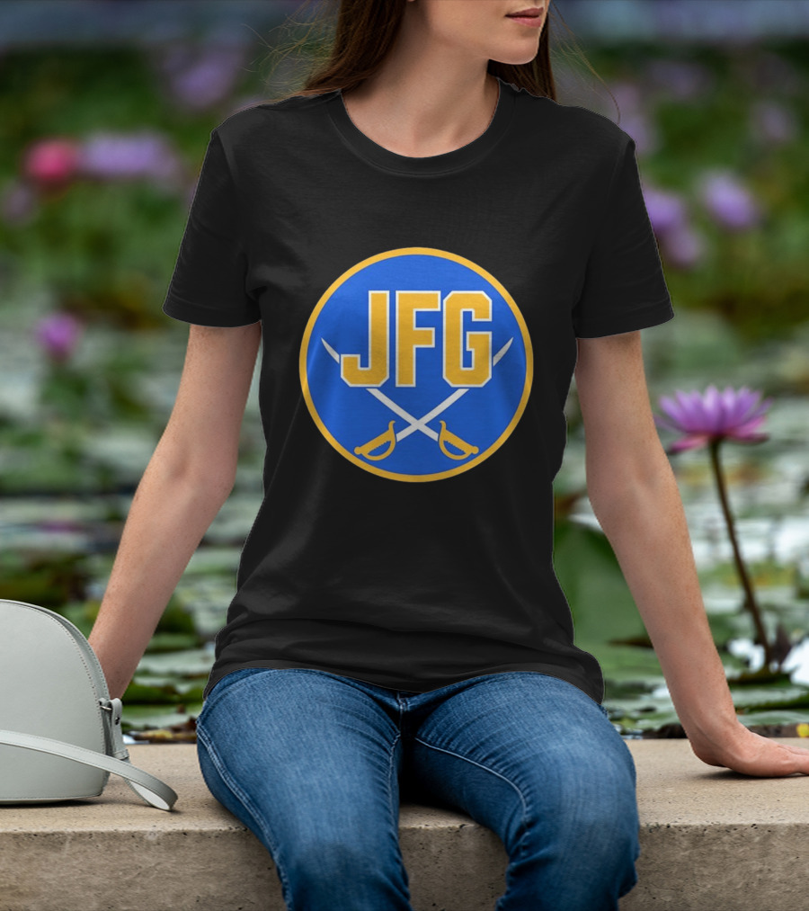 Buffalo Sabres JFG River Hockey Academy Circular Badge Swords T-Shirt